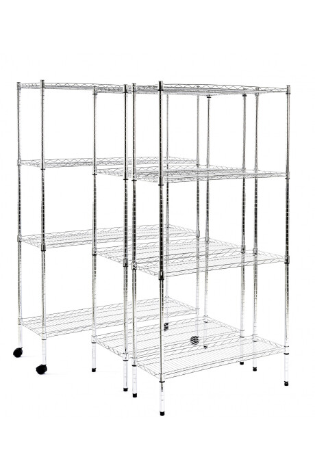 Estantería Metálica Cromada 1.80 X 1.20 X 0.45 M Estantería Metálica Cromada 1.80 X 1.20 X 0.45 M