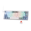 Teclado Redragon Fizz RGB K617-RGB White/Grey Teclado Redragon Fizz RGB K617-RGB White/Grey