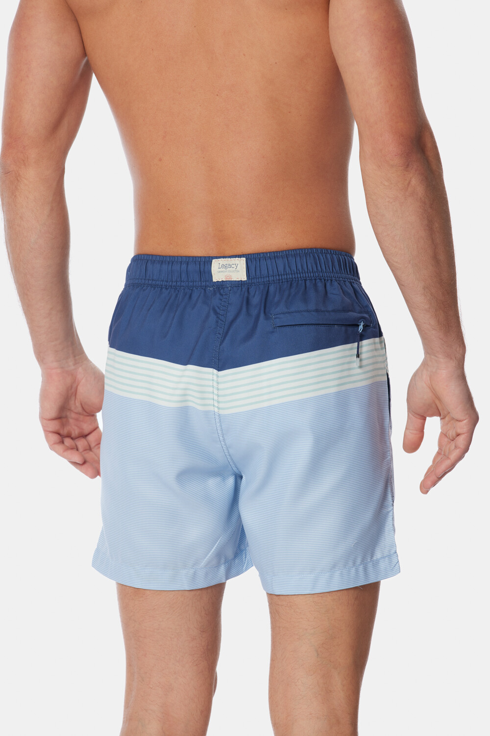 SHORT DE BAÑO RAYADO Azul