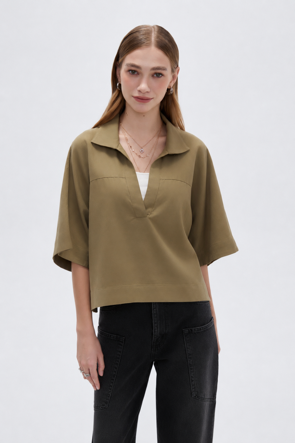 Blusa Kolvir Verde Oliva Claro