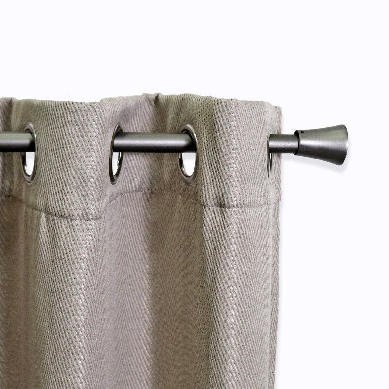 VARA METAL PLATA P/CORTINA 218-304.8CM Unica