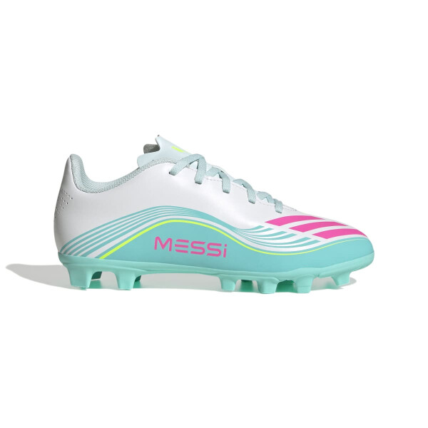 Championes Futbol Cancha Adidas F50 MESSI CLUB FG/MG J de Niños - JQ0950 Blanco-rosado