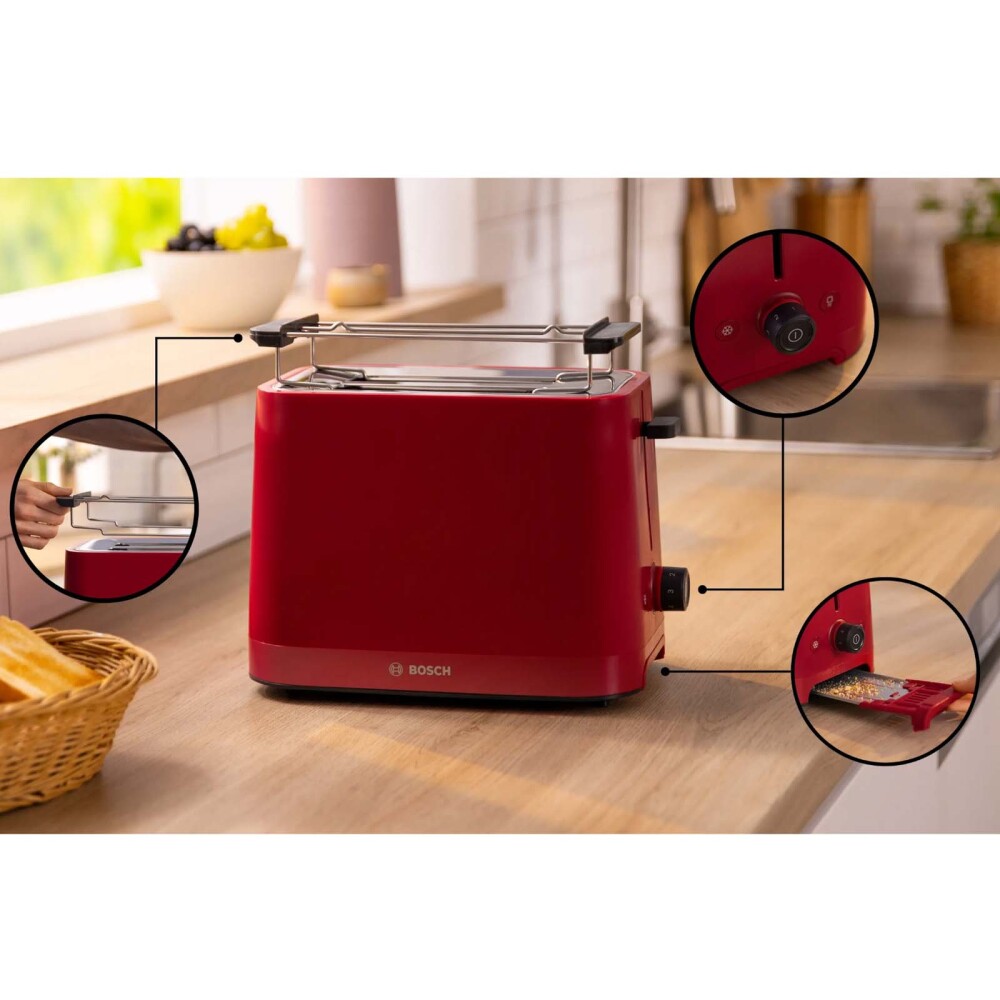 TOSTADOR ROJO 950W TAT3M124