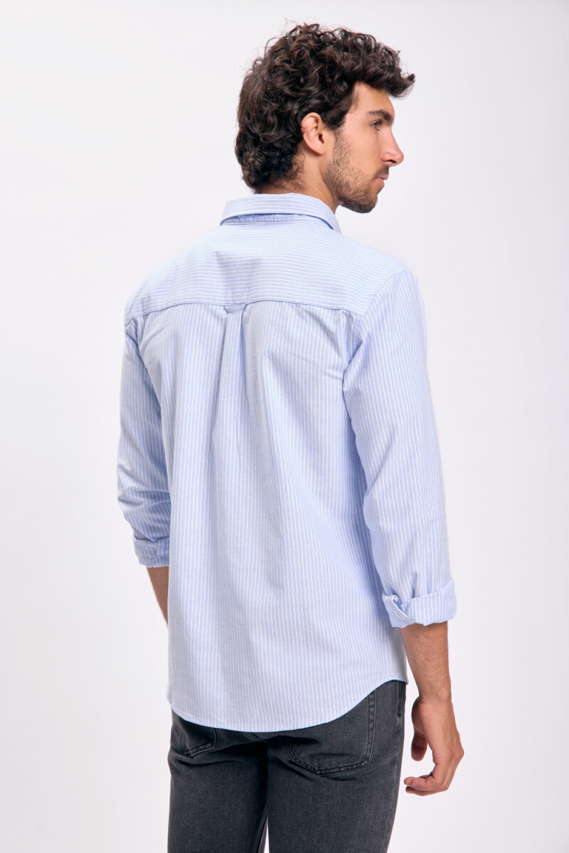 Camisa oxford rayada Blanco