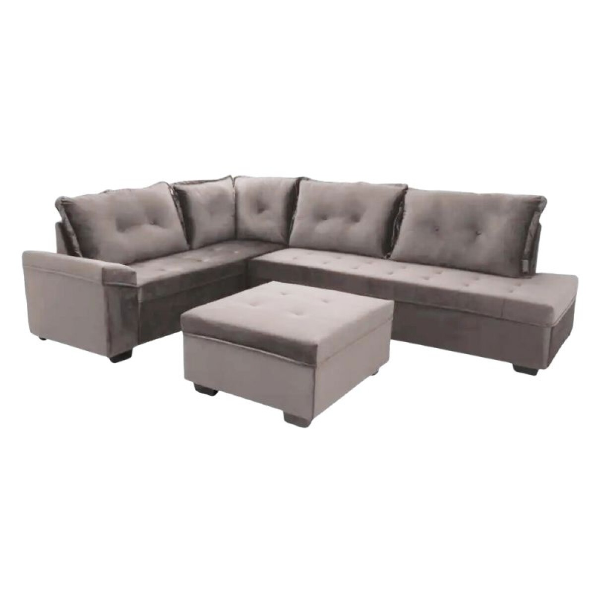 SOFA ESQUINERO TOKIO CON PUFF - VARIOS COLORES 
