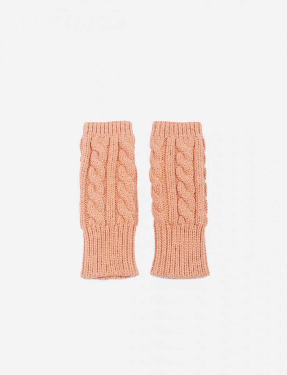 Guantes miton tejido - camel 
