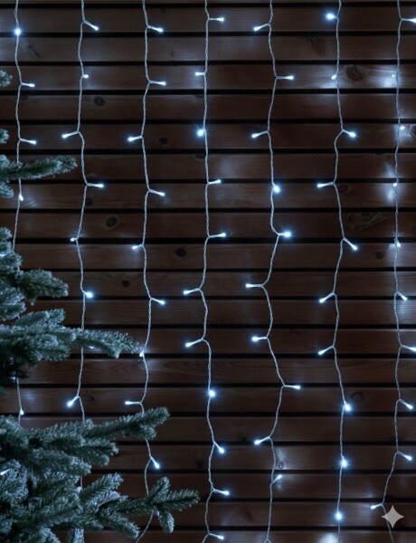 GUIA LUCES CORTINA 200 LED FIJAS FRIA 2.MT X1MT DE CAIDA. C/T. GUIA LUCES CORTINA 200 LED FIJAS FRIA 2.MT X1MT DE CAIDA. C/T.