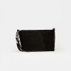 Bandolera The Flapper en cuero gamuza Negro