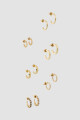 Set de aros brillos <br /> gold Oro fuerte