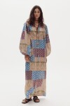 Vestido Claire en Lino metalizado Padma Gold Print