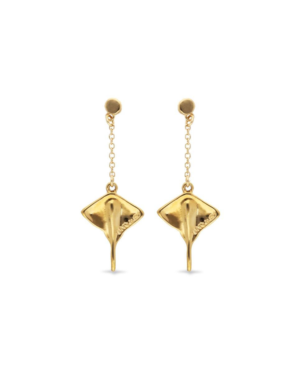 PENDIENTES CADENA DE ALEACIÓN DE METALES BAÑADOS EN ORO 18K CON FORMA DE MANTARRAYA - Pendiente 