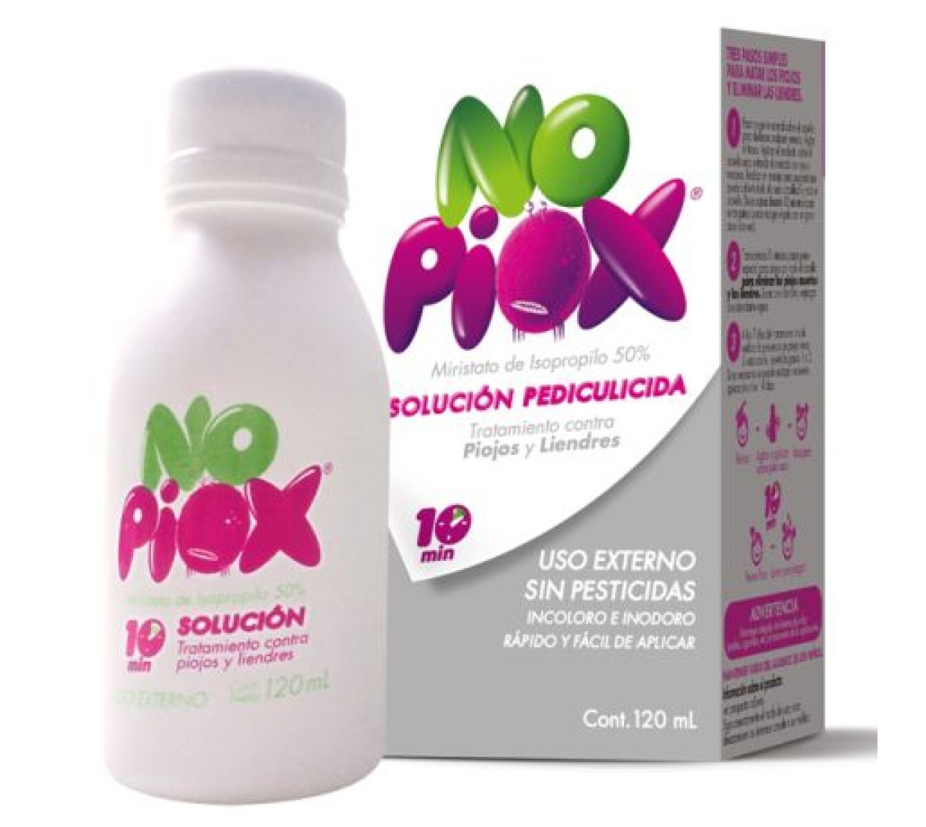 Solución Nopiox 120ml – Tratamiento Capilar / Piojos y Liendres 