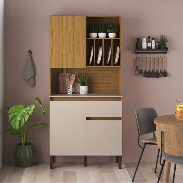 KIT COCINA 3 PUERTAS 1 CAJON NATURALE/GRIS PETRA KIT COCINA 3 PUERTAS 1 CAJON NATURALE/GRIS PETRA