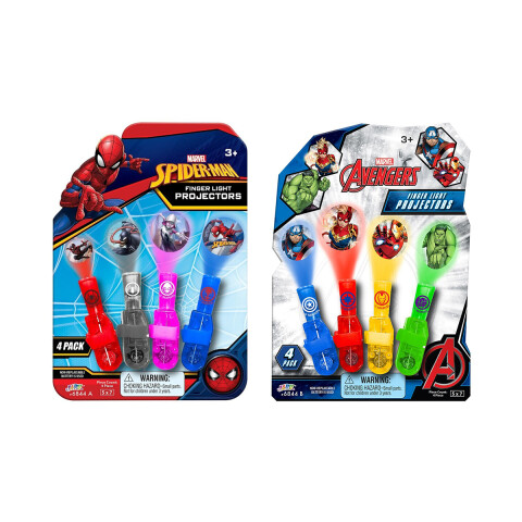 Set x 4 Proyectores Marvel para Dedos Diseños Surtidos U