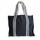 Bolso multiuso de tela negro y blanco Tote bag Negro