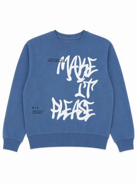 BUZO VOLTON FADE AZUL.
