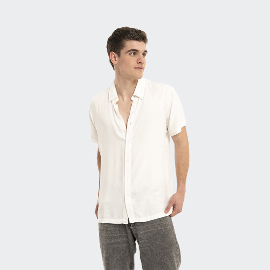 Camisa Reef de Manga Corta Lisa Blanco