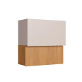 ORGANIC MÓDULO AEREO 2 NIVELES BLANCO/MADERA 2 PUERTAS 0.80M COLOR NATURE/SAND Organic Módulo Aereo 2 Niveles Blanco/madera 2 Puertas 0.80m Color Nature/sand