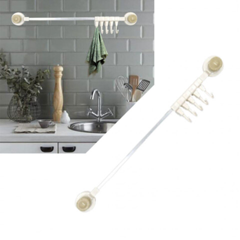 Soporte perchero 5 ganchos con ventosas autoadhesivas Soporte Perchero 5 Ganchos Con Ventosas Autoadhesivas