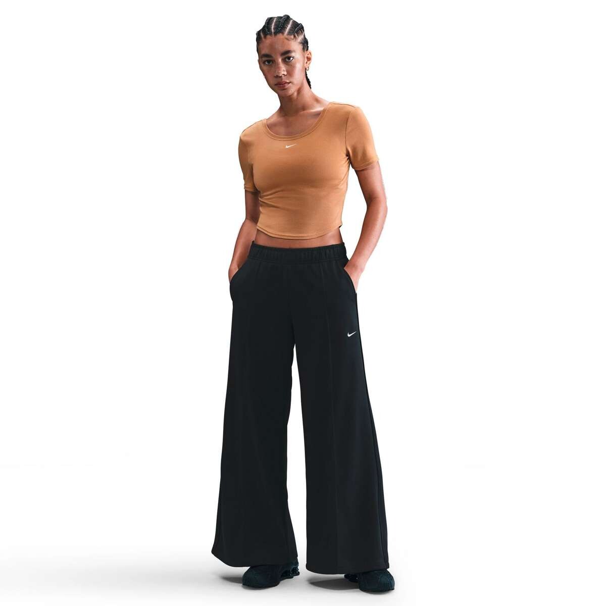 Pantalón Sportswear Wide Leg Track de Mujer - Negro 