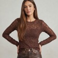 Imagen de Remera Encaje - Chocolate
