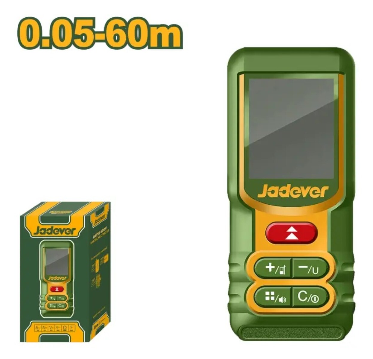 Medidor Distancia Laser Hasta 60 Mt Jadever 