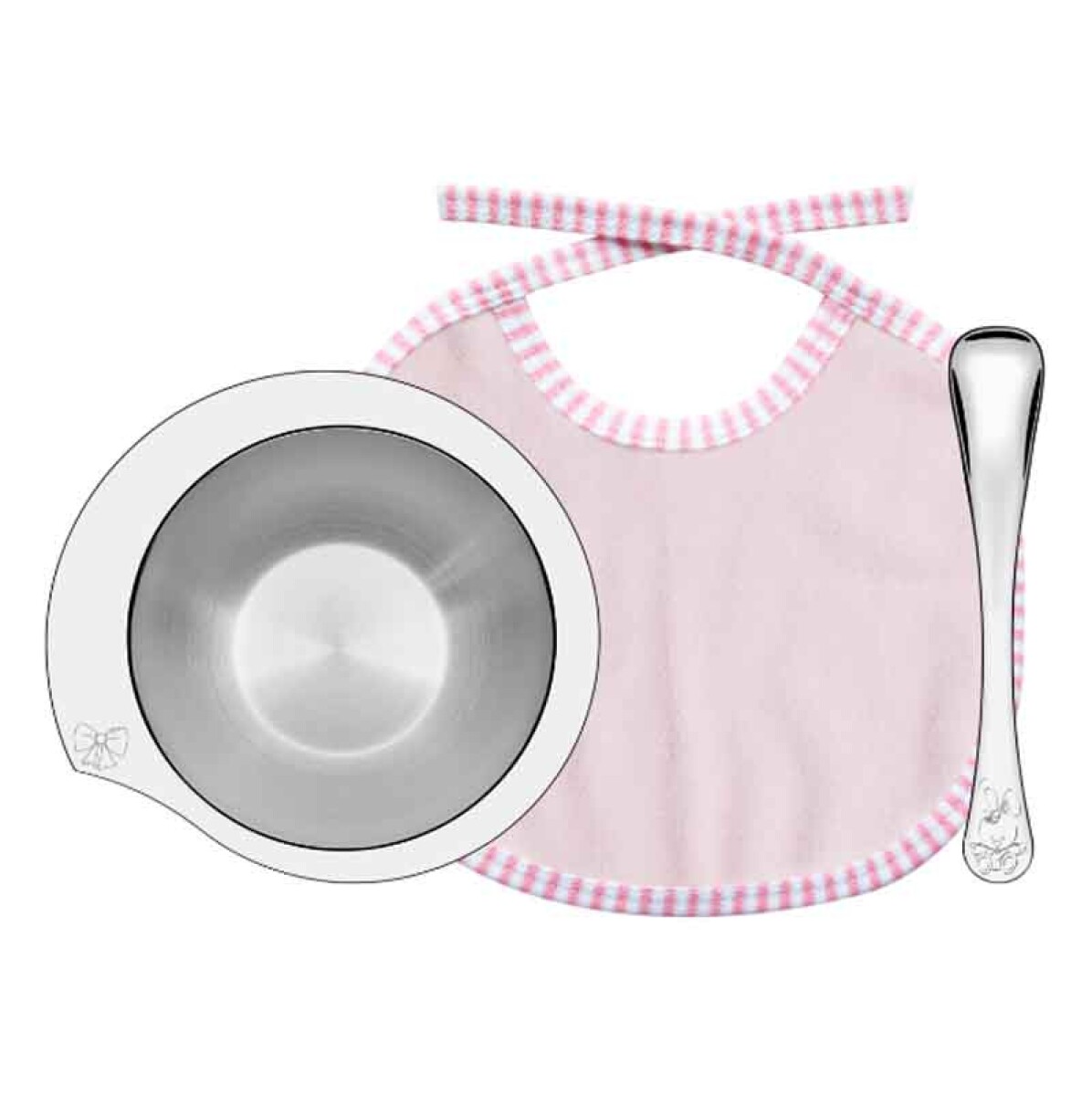 Juego infantil cuchara + plato - Rosa - Tramontina 