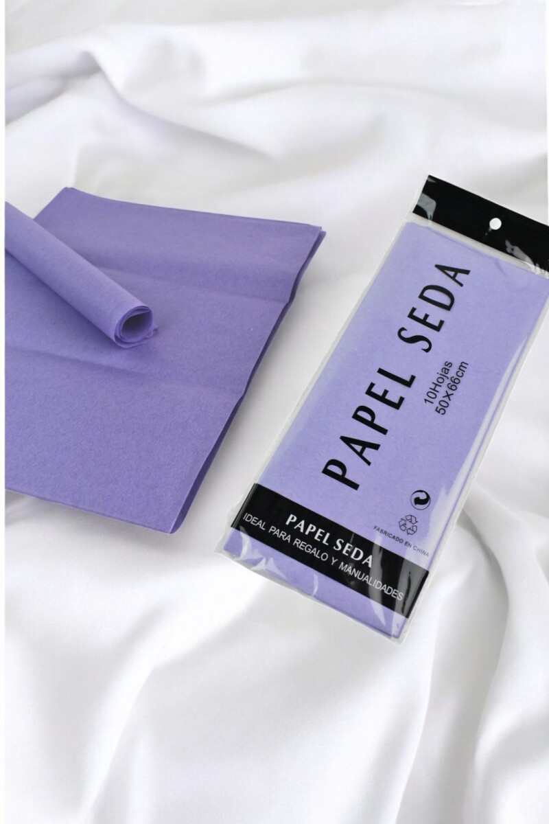 Papel seda 50x66 cm. paquete x 10 - LILA 