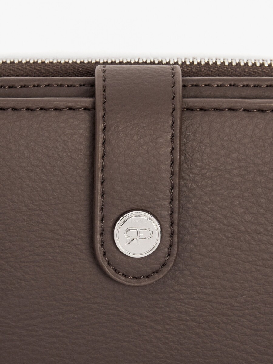 Cartera Con Textura S marron