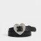 Cinturones y Fajas Boho Cinturón Hebilla Corazón - Negro