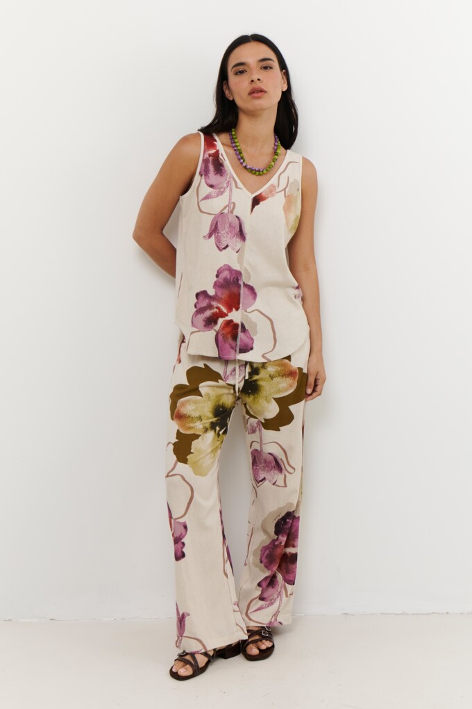 MUSCULOSA LINO TULIP VERDE