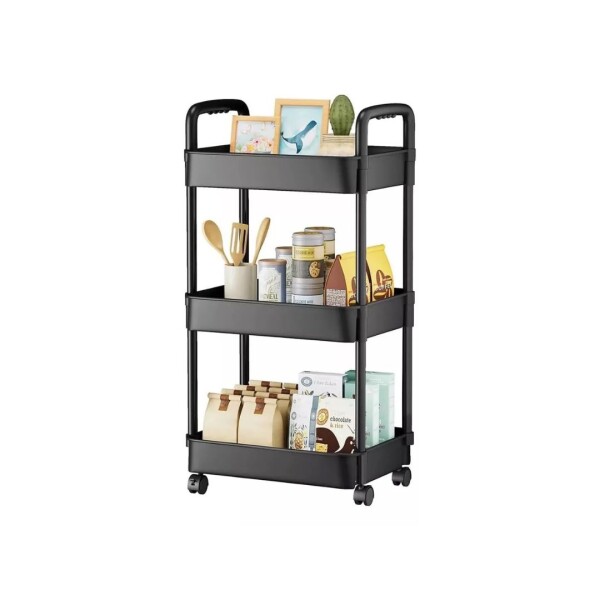 ORGANIZADOR MULTIUSO 3 ESTANTES NEGRO ORGANIZADOR MULTIUSO 3 ESTANTES NEGRO