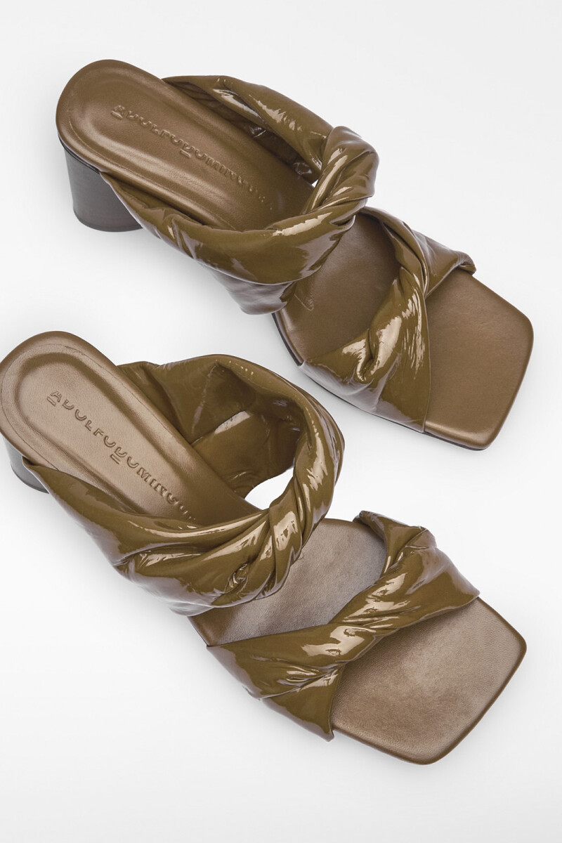 SANDALIA TACÓN Verde Oliva