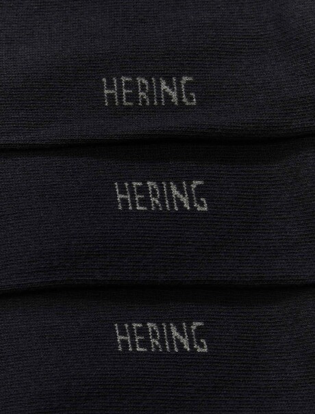 KIT DE 3 PARES DE MEDIAS UNISSEX CAÑO MEDIO NEGRO