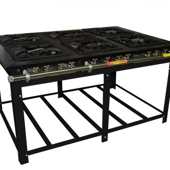 Anafe c/base y coneccion a horno 6 hornalla doble fuego Anafe c/base y coneccion a horno 6 hornalla doble fuego