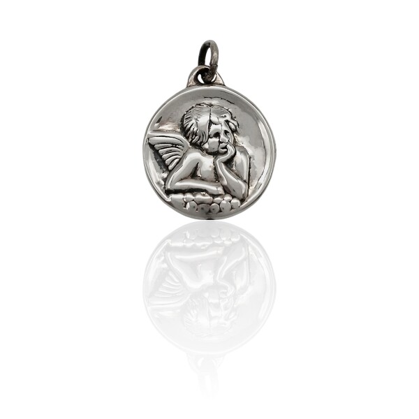 Dije Angel de la Guarda-Plata 925 Inflada-CP3005 sinpiedra