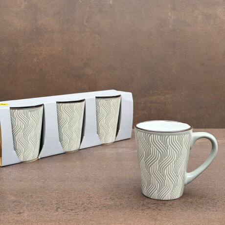 Juego De Tazas Café Cerámica 3 Piezas 325 ml. Juego De Tazas Café Cerámica 3 Piezas 325 ml.