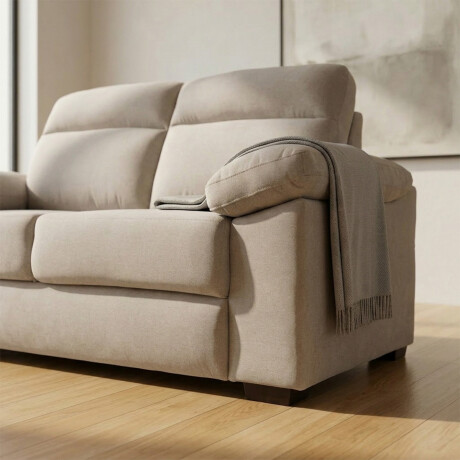 Sofá Owen - Tela Microfibra - 2 cuerpos 12072 (Beige)