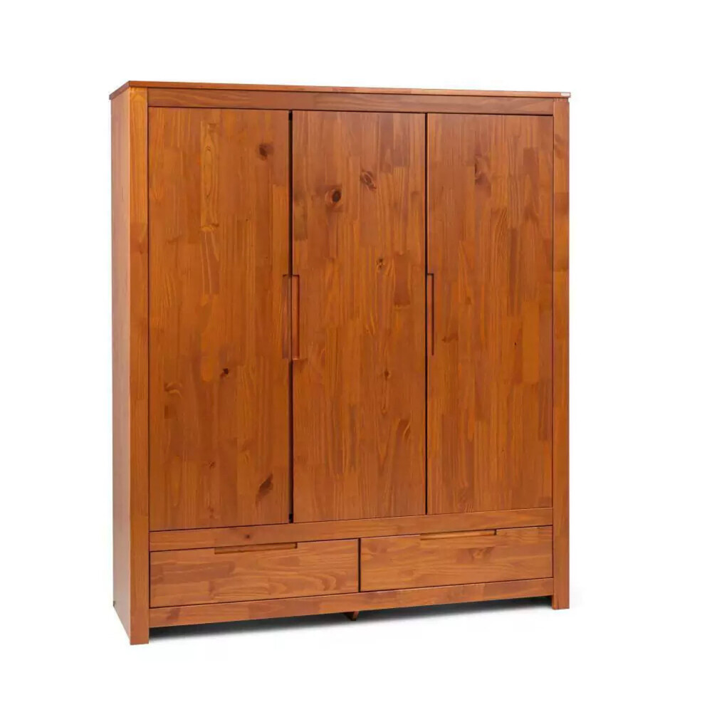 PLACARD ROPERO 3 PUERTAS MADERA NATURAL-BEIGE FRESNO