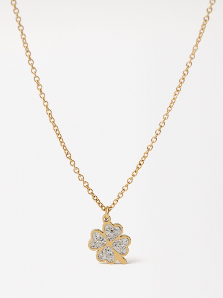 Collar De Trébol - Acero Inoxidable dorado