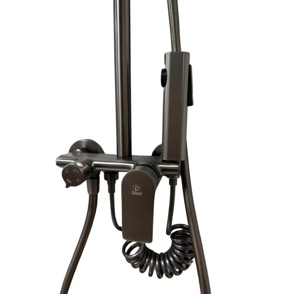 Barral de ducha Monocomando Exterior con transferencia Grafito Satinado Barral De Ducha Monocomando Exterior Con Transferencia Grafito Satinado