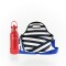 Set de lunchera Big de neopreno con correa ajustable y botella de acero inoxidable 500ml brio set classic/rojo