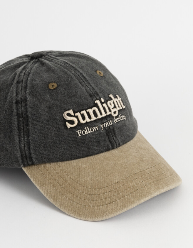 Caps Denim Gorra Canvas Bordada - Negro