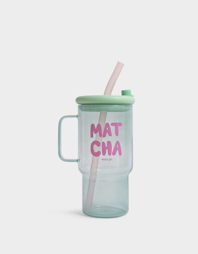 Accesorios Cocina Estampados Vaso De Vidrio Matcha - Acqua Claro