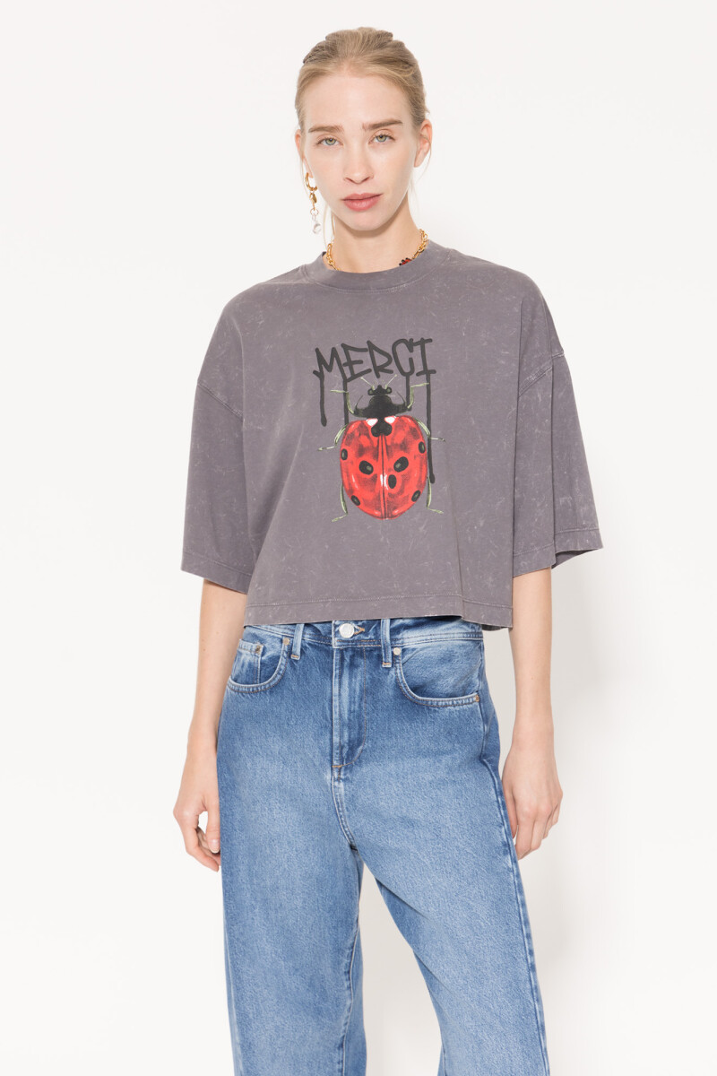 REMERA MERCI Gris