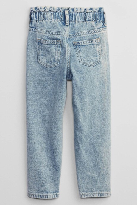 Jean Mom Toddler Niña Light Wash