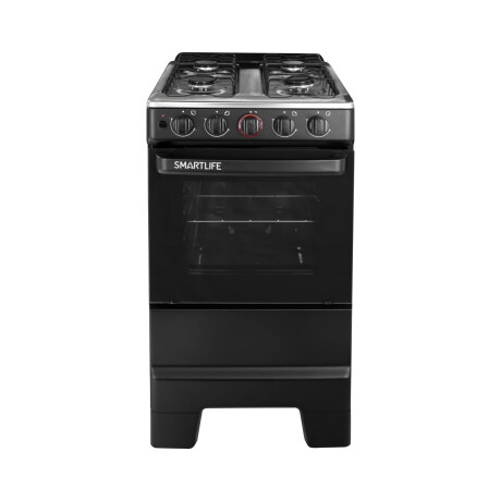 COCINA A GAS 4H 4-HORNALLAS NEGRO SMARTLIFE SL-KBR504B