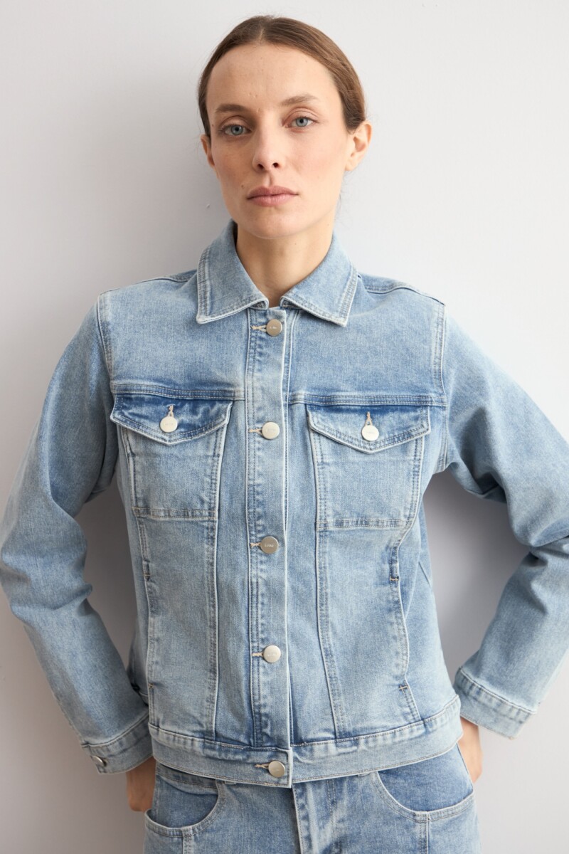 Chaqueta clásica de jean jean medio