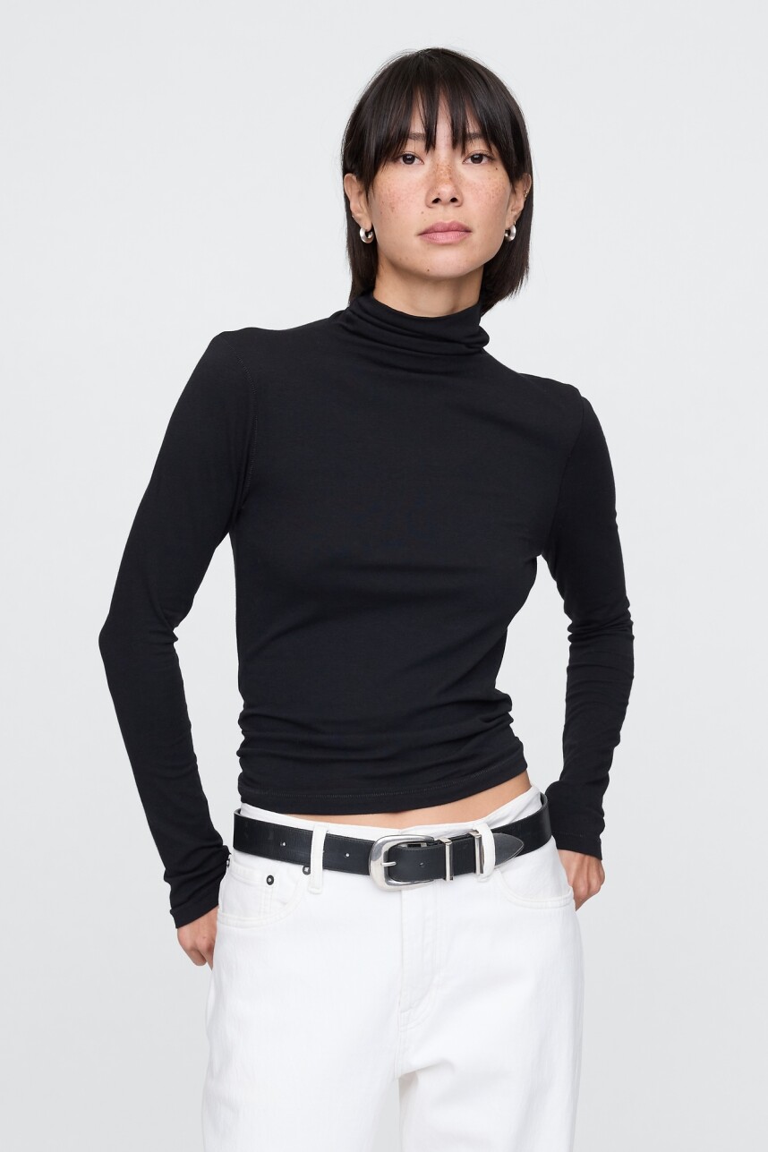 Remera Polera Mujer Black