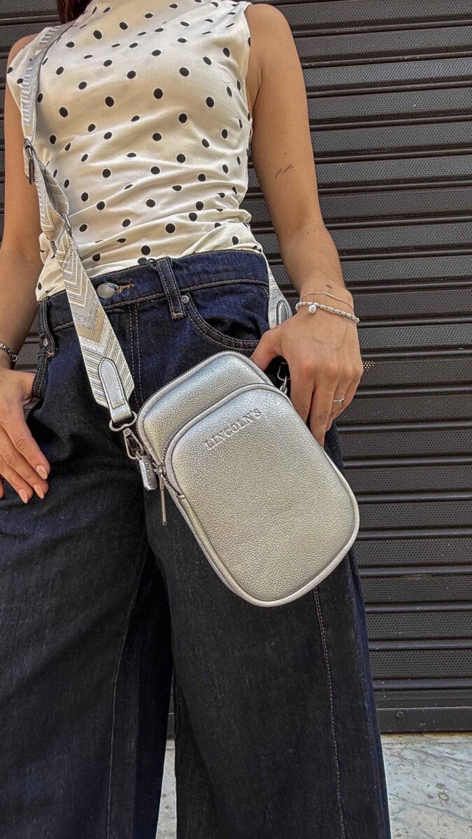 PHONEBAG / PORTA CELULAR VALERIANA - PLATA 